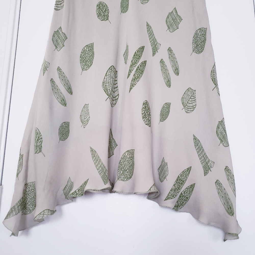 Max Studio Sage Green Silk Skirt View 3